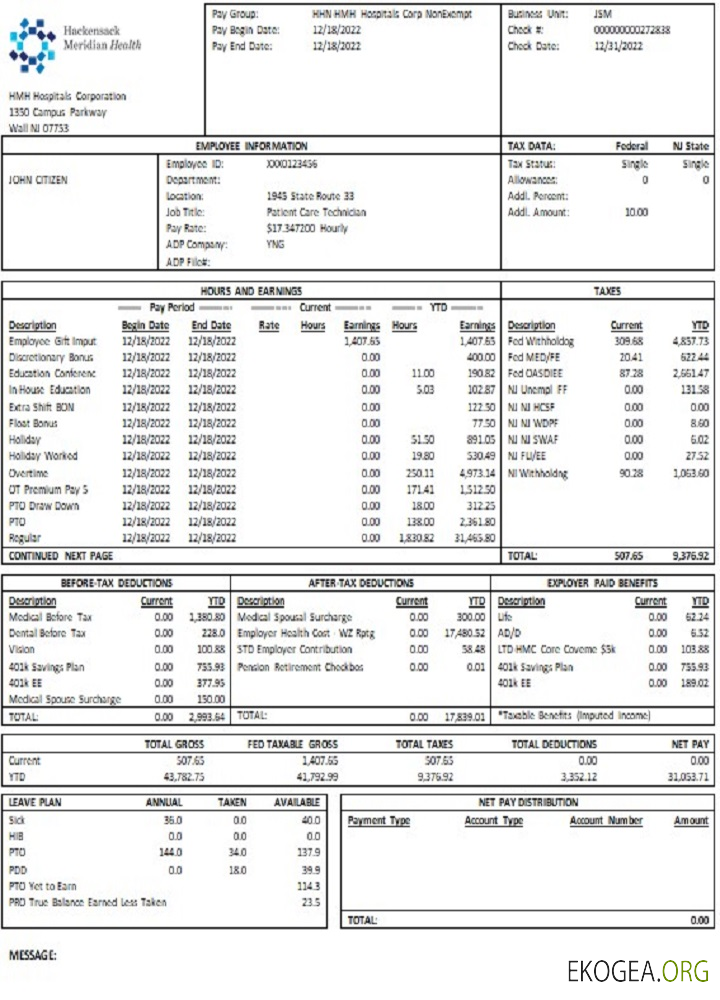 États Unis New Jersey Hackensack Meridian Health
